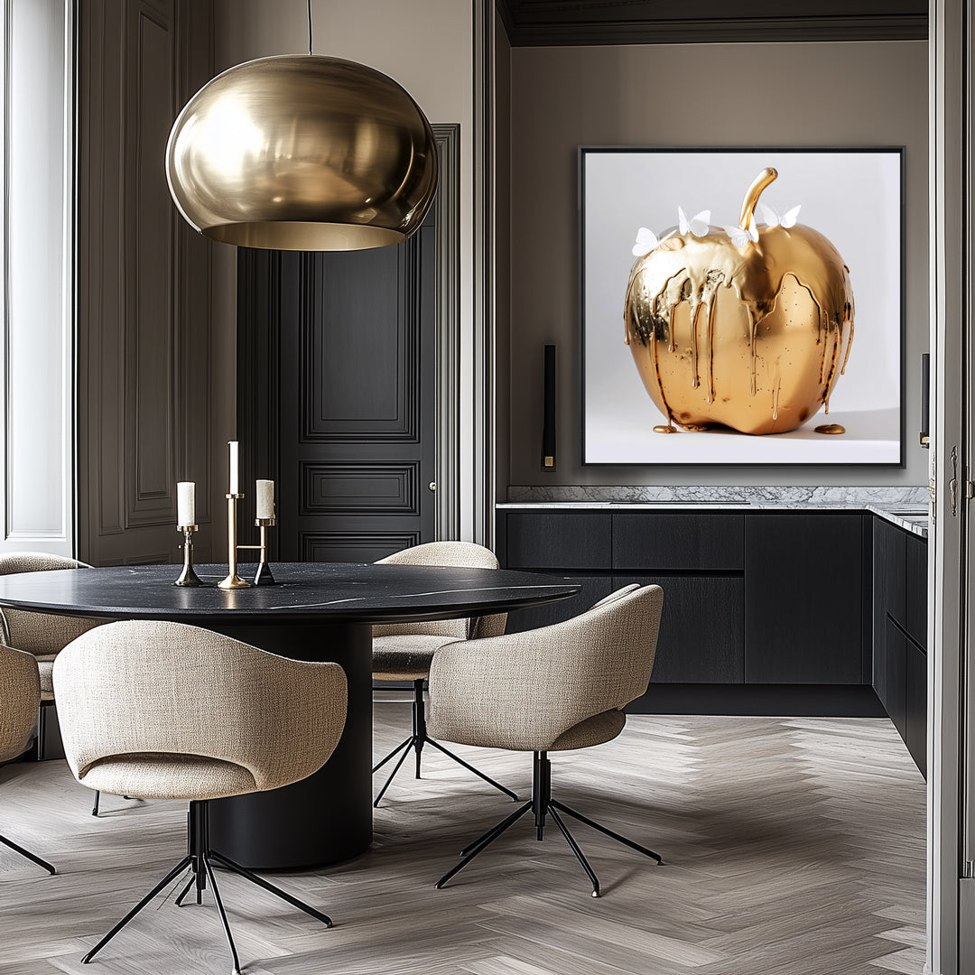 Apple Gold- plexiglas schilderij - kunst