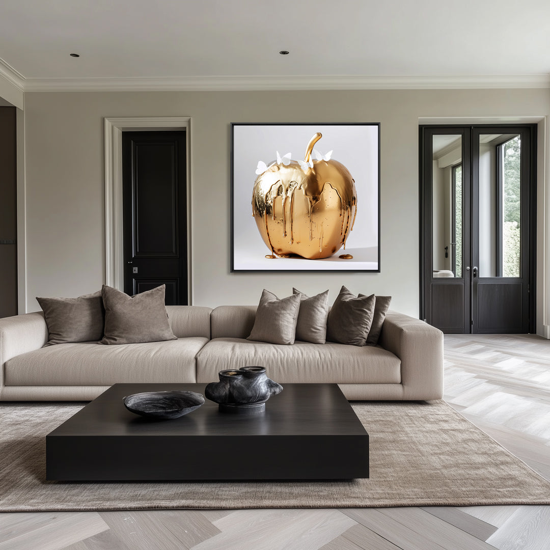 Apple Gold- plexiglas schilderij - kunst