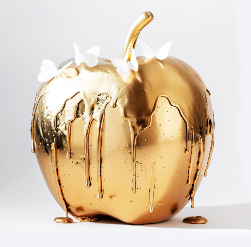 Apple Gold- plexiglas schilderij - kunst