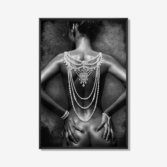 Sexy back - Zwart wit schilderij- plexiglas schilderij - kunst