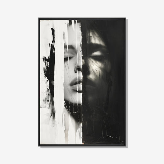 Black & White - Abstract schilderij- plexiglas schilderij - kunst