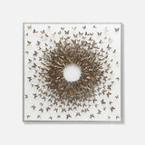 Bronze Butterflies - 3d art- plexiglas schilderij - kunst