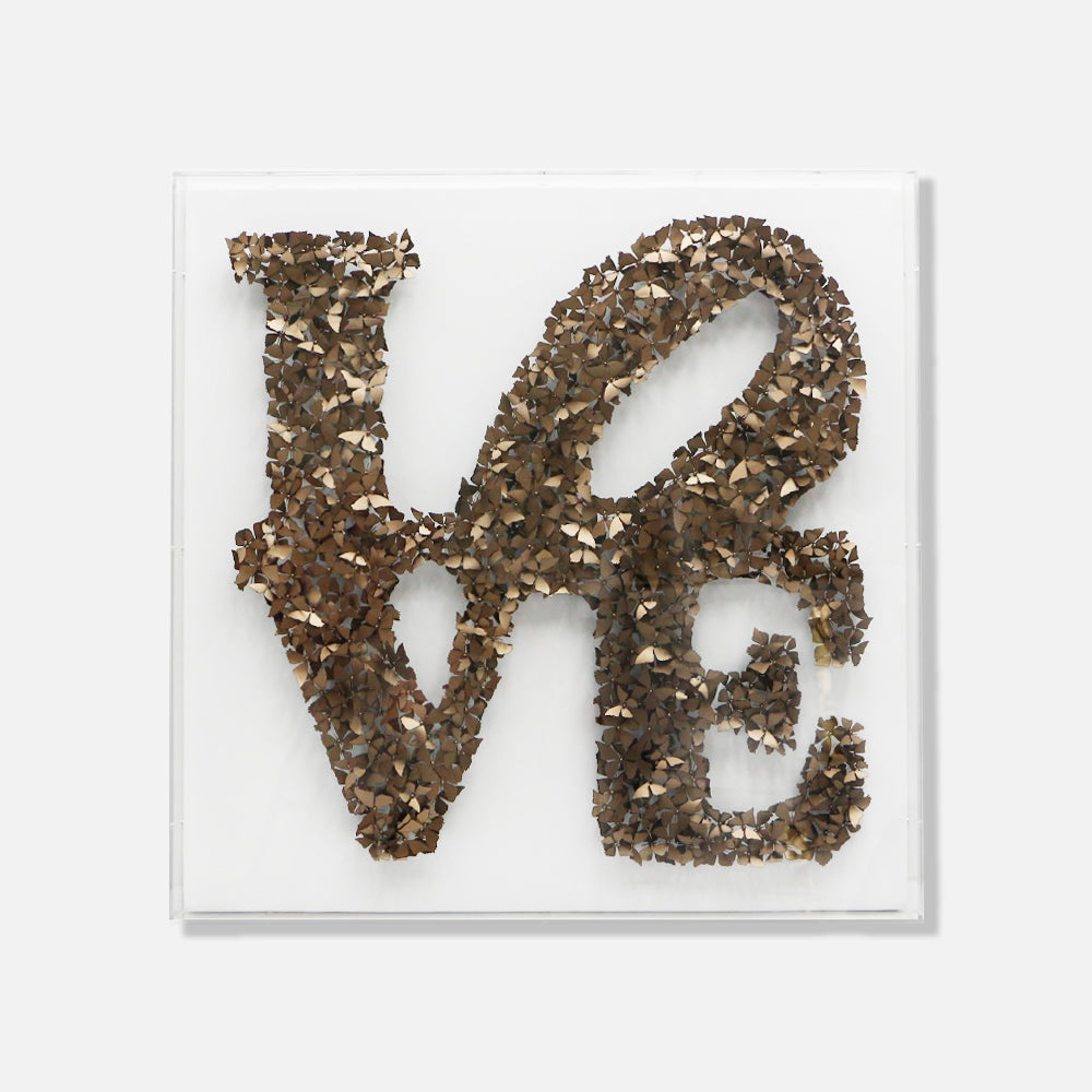 LOVE Brons - 3d art- plexiglas schilderij - kunst