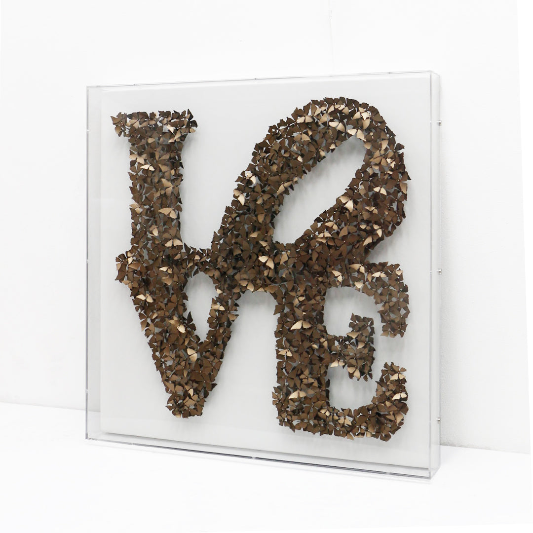 LOVE Brons - 3d art- plexiglas schilderij - kunst