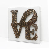 LOVE Brons - 3d art- plexiglas schilderij - kunst