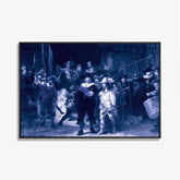 De Nachtwacht Blue - Nachtwacht schilderij- plexiglas schilderij - kunst