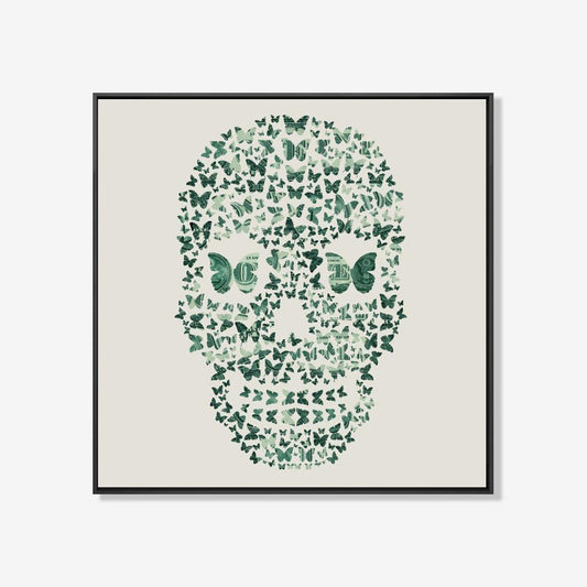 Dollar Skull Light- plexiglas schilderij - kunst