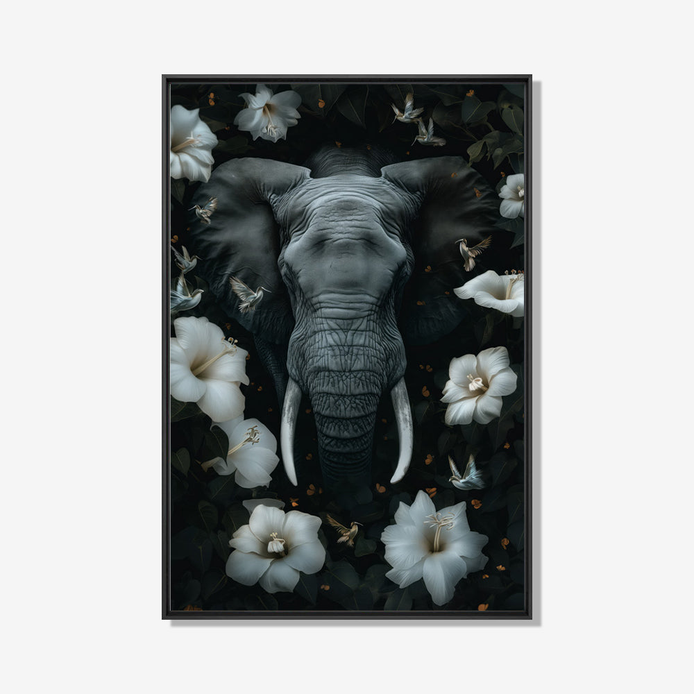 Elephant - Bloemen schilderij- plexiglas schilderij - kunst