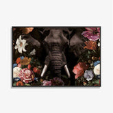 Flower Elephant - Bloemen schilderij- plexiglas schilderij - kunst