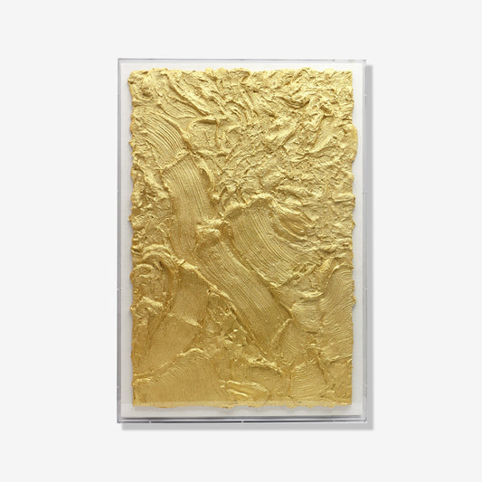 Golden waves - 3d art- plexiglas schilderij - kunst