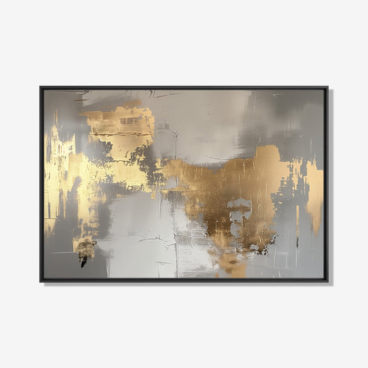 Gouden echo - Abstract schilderij- plexiglas schilderij - kunst