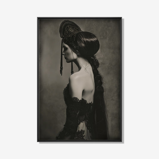 Guilia - Zwart wit schilderij- plexiglas schilderij - kunst