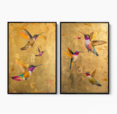 Golden Symphony - 2 luik- plexiglas schilderij - kunst