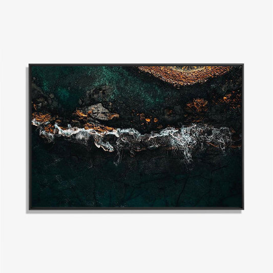 Golden rocks- plexiglas schilderij - kunst