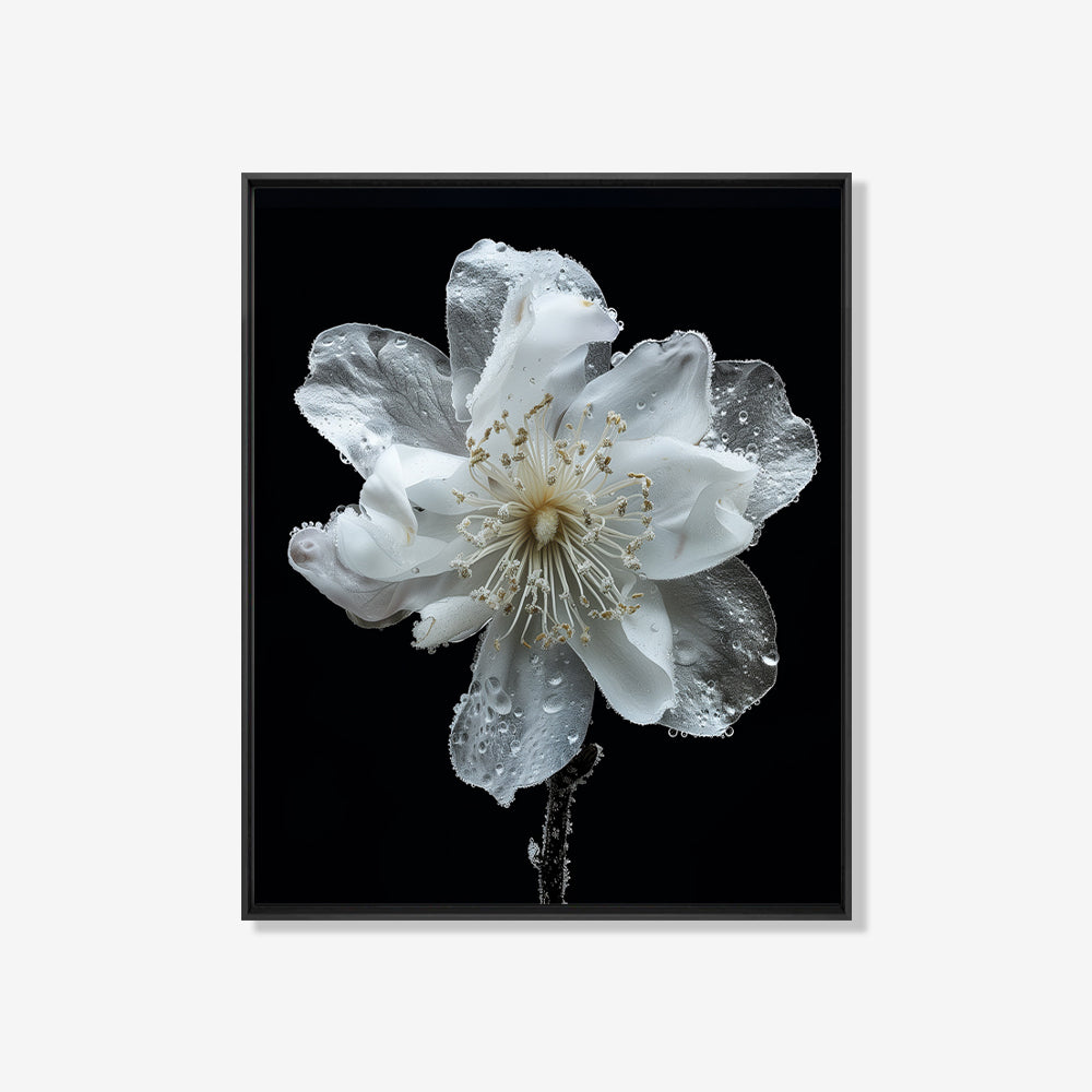 Ice Kissed - Bloemen schilderij- plexiglas schilderij - kunst