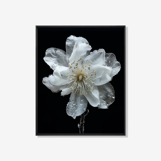 Ice Kissed - Bloemen schilderij- plexiglas schilderij - kunst