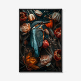 Kingfisher - Bloemen schilderij- plexiglas schilderij - kunst