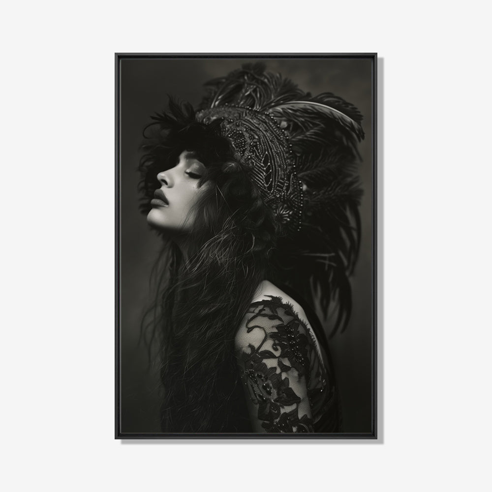 Lillith - Zwart wit schilderij- plexiglas schilderij - kunst