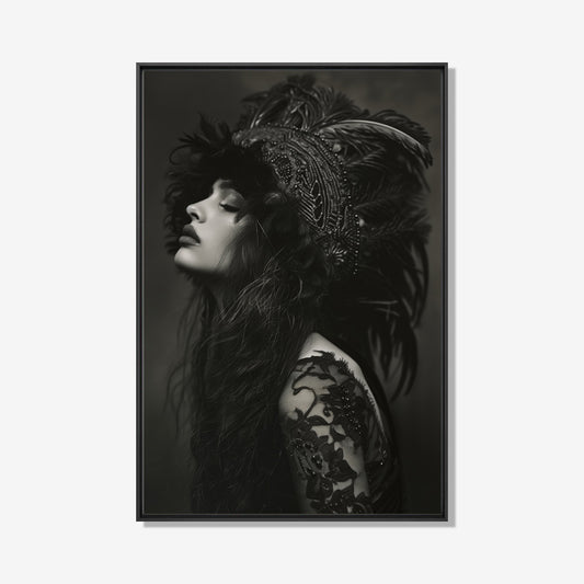 Lillith - Zwart wit schilderij- plexiglas schilderij - kunst