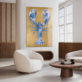 Lobster Royal Blue zonder bandjes- plexiglas schilderij - kunst