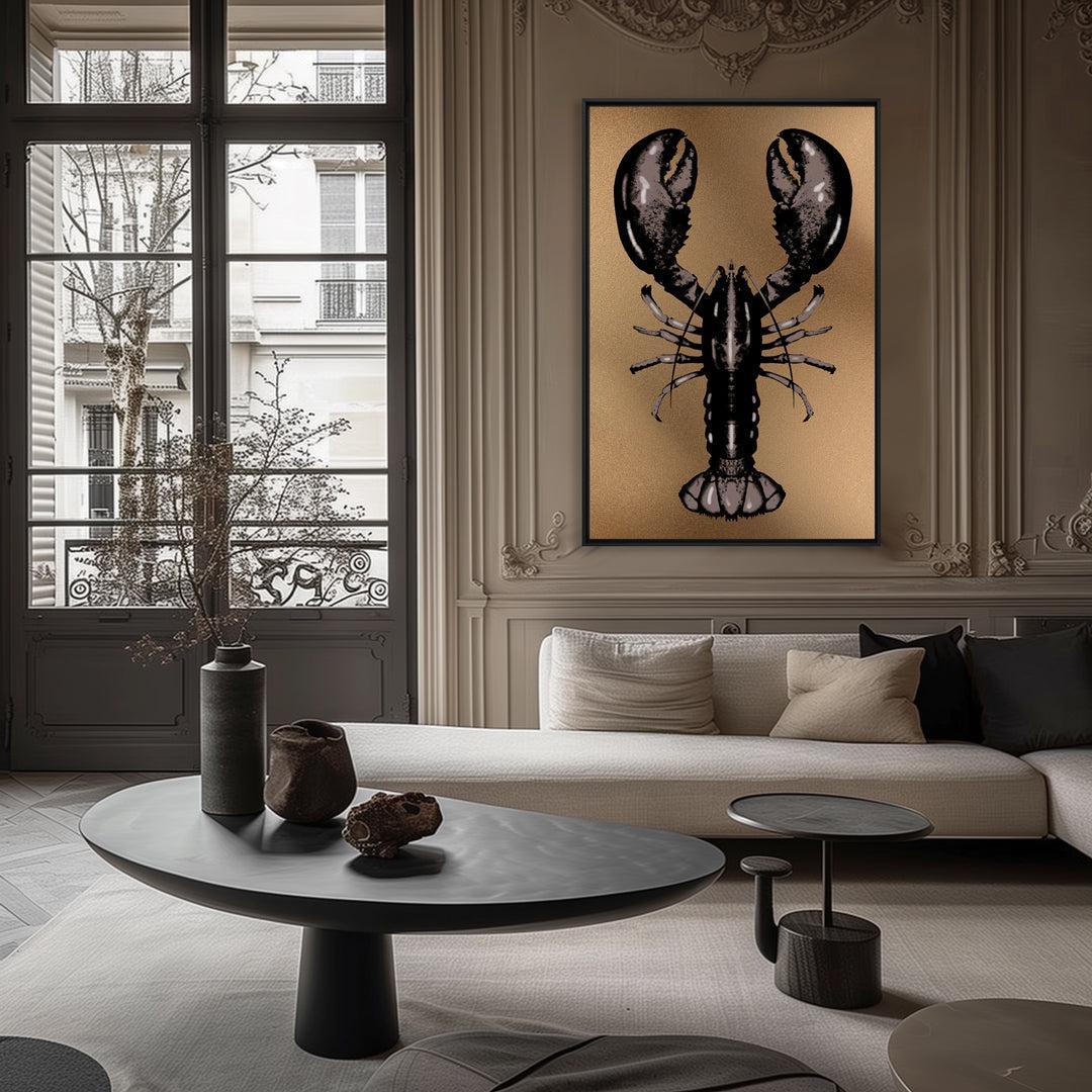 Lobster Brons- plexiglas schilderij - kunst