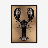 Lobster Brons- plexiglas schilderij - kunst