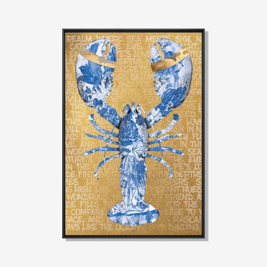 Lobster Royal Blue - poem- plexiglas schilderij - kunst