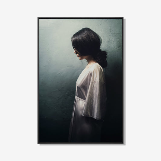 Lady in white- plexiglas schilderij - kunst