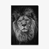 Lion - Zwart wit schilderij- plexiglas schilderij - kunst