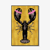 Lobster Pink Bands Verticaal- plexiglas schilderij - kunst