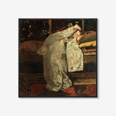 Meisje in de witte Kimono- plexiglas schilderij - kunst