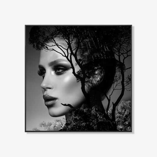 Mystic - Zwart wit schilderij- plexiglas schilderij - kunst