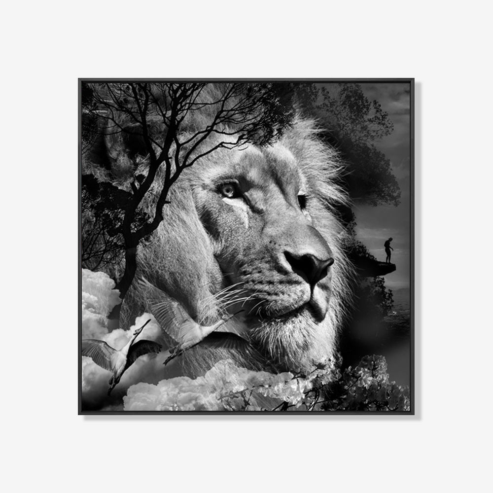 Mystic Wilderness - Zwart wit schilderij - Bloemen schilderij- plexiglas schilderij - kunst