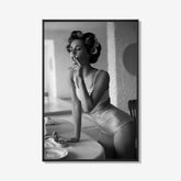 On Fire - Zwart wit schilderij- plexiglas schilderij - kunst