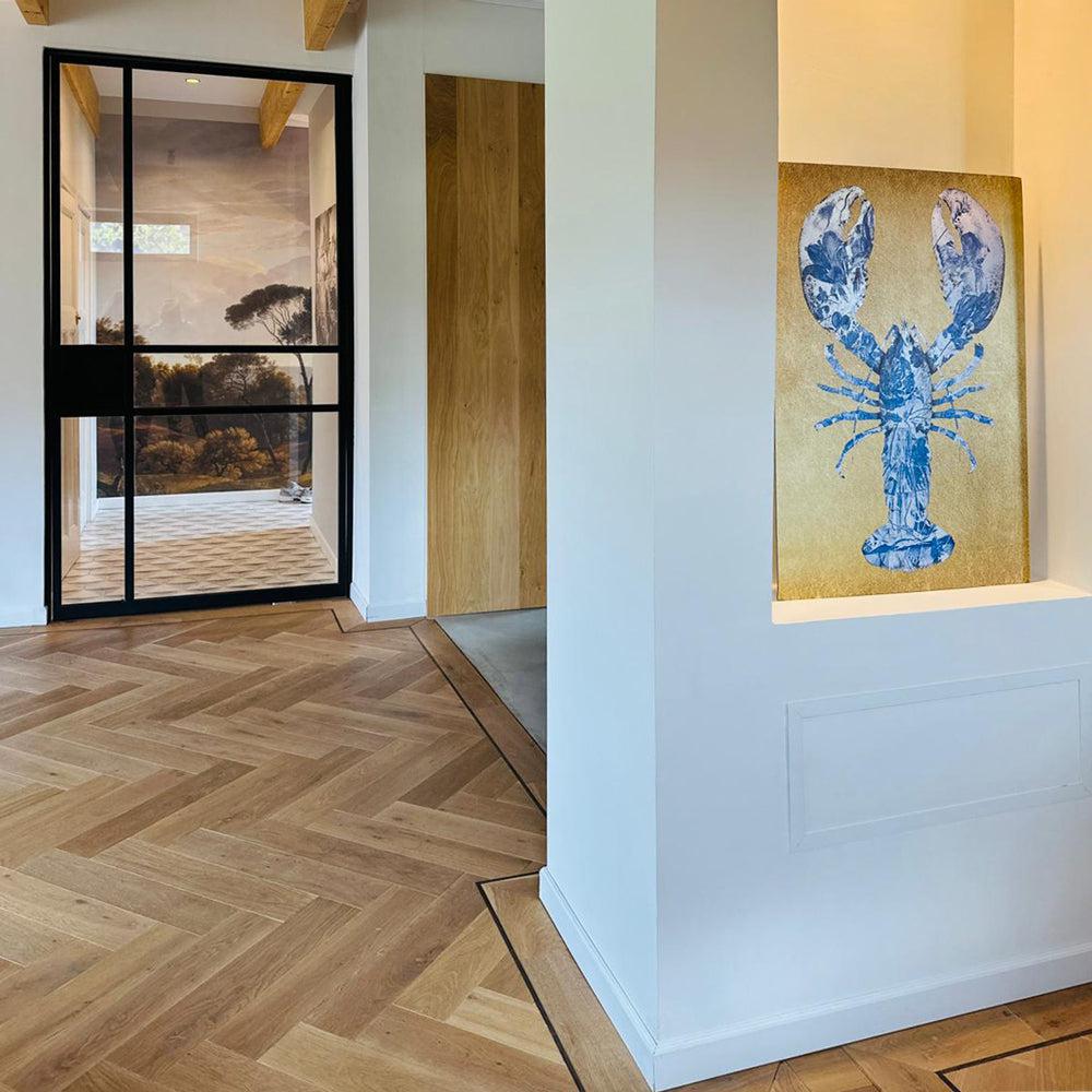 Lobster Royal Blue zonder bandjes- plexiglas schilderij - kunst