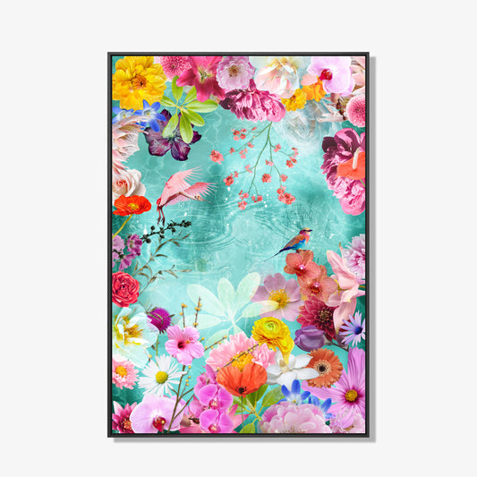 Paradise Bloom - Bloemen schilderij- plexiglas schilderij - kunst