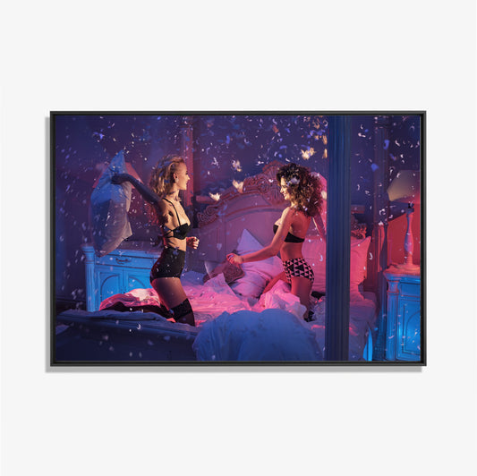 Pillow Fight- plexiglas schilderij - kunst