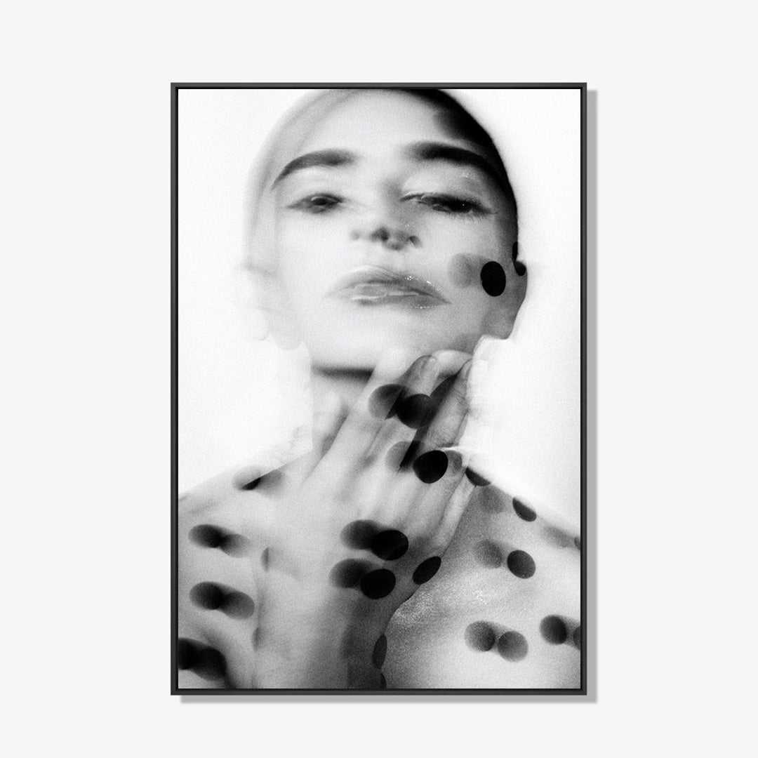 Polkadot - Zwart wit schilderij- plexiglas schilderij - kunst
