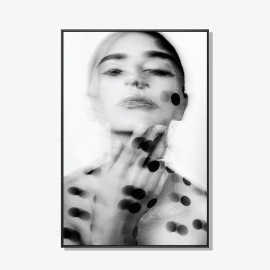 Polkadot - Zwart wit schilderij- plexiglas schilderij - kunst