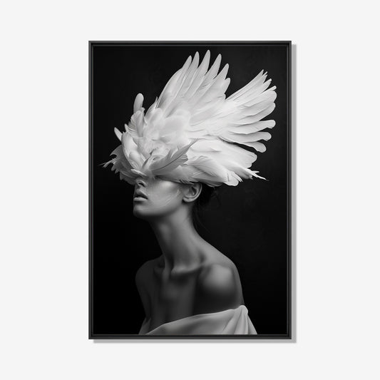 Softness - Zwart wit schilderij- plexiglas schilderij - kunst