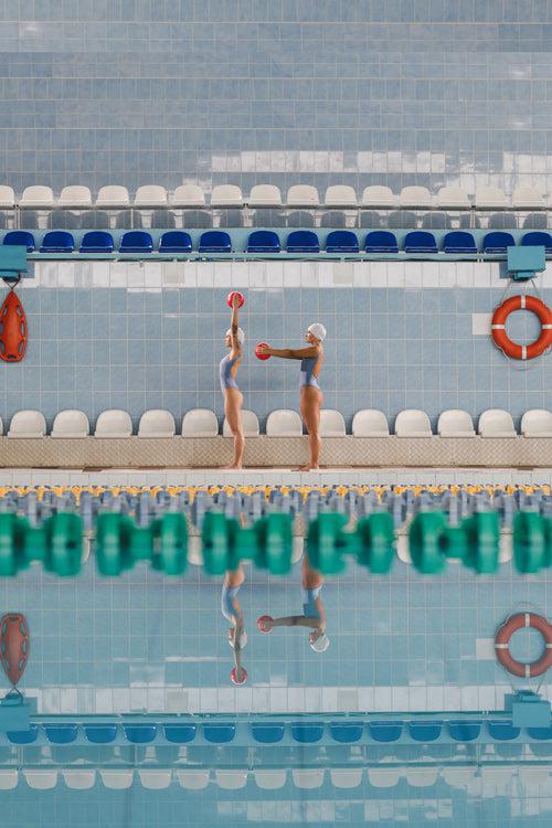 Synchronized swim- plexiglas schilderij - kunst