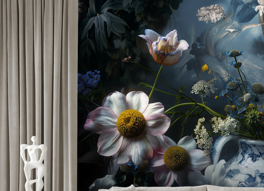 Bouquet - Naadloos behang - Bloemen schilderij- plexiglas schilderij - kunst