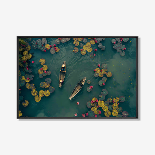 Water lily Harvesting- plexiglas schilderij - kunst