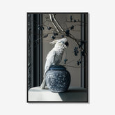 Witte Kaketoe- plexiglas schilderij - kunst