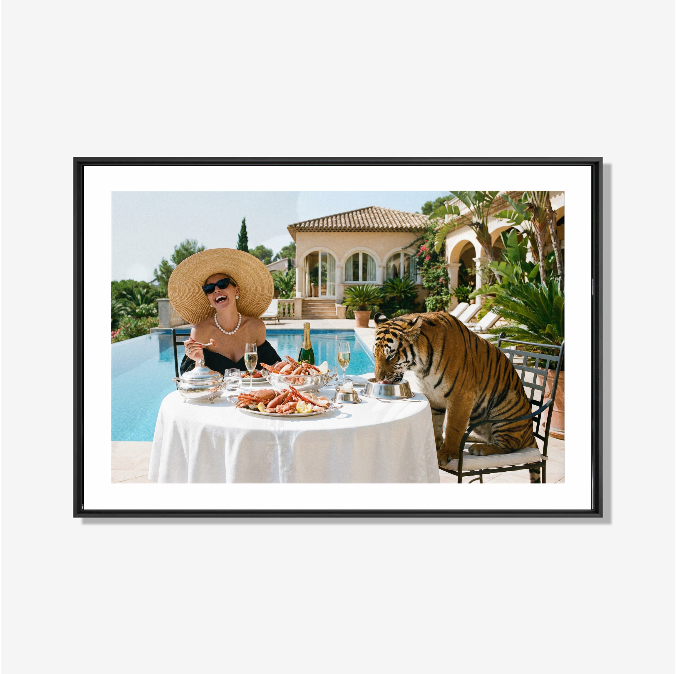 Champagne & Claws- plexiglas schilderij - kunst