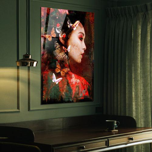 Butterfly Dreams - Schilderij op plexiglas- plexiglas schilderij - kunst