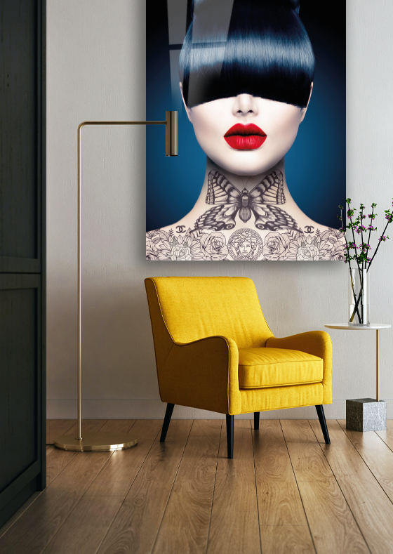 Butterfly Collar- plexiglas schilderij - kunst