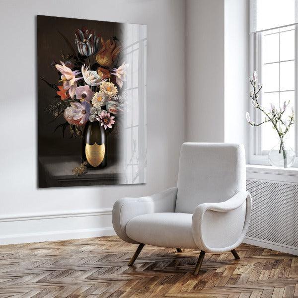 Champie - Bloemen schilderij- plexiglas schilderij - kunst