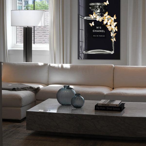 Black Coco Vlinder- plexiglas schilderij - kunst