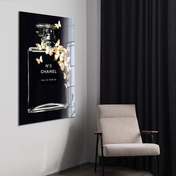 Black Coco Vlinder- plexiglas schilderij - kunst
